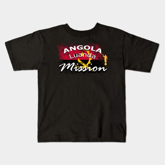 Angola Luanda Mormon LDS Mission Missionary Shirt and Gift Kids T-Shirt by TruckerJunk